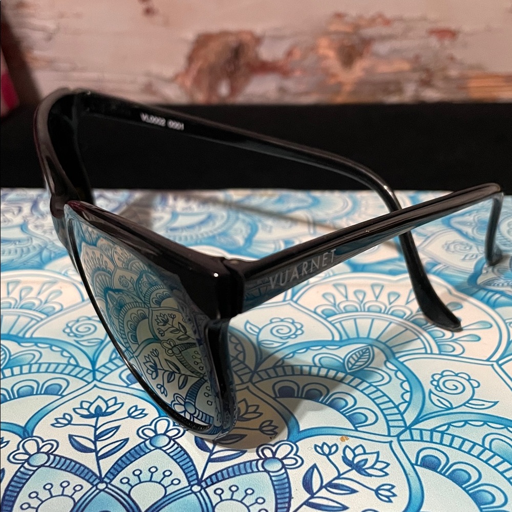 Vuarnet VL0002 OG Cat eyes. Black Sunglasses with Brown Mirrored Lenses. - Picture 3 of 9